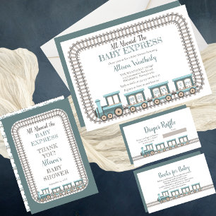 Aan boord van Baby Express Treindoucheboeken voor  Informatiekaartje