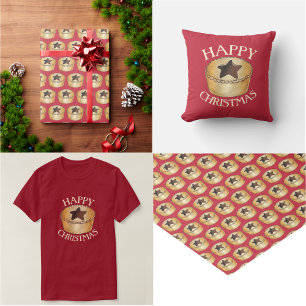 UK Brits Voedsel Fruit Gehakt Taart Gelukkig Kerst Feestdagen Kaart