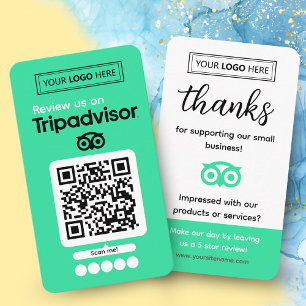 TripAdvisor beoordelingsverzoek met logo en QR-cod Fotoplaat