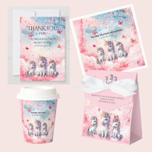 Betoverde Eenhoorn Baby shower Papieren servetten