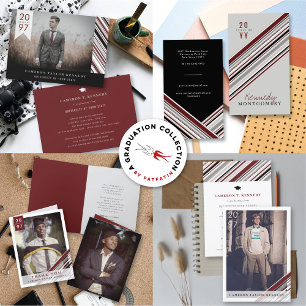 Diagonaal tinnen stijlvol Afstuderen Foto Kaart