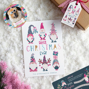 Fun Year End Highlight Gnomes kerstakkaart Feestdagenkaart