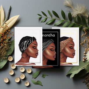 Folie van Black Woman Birthday Party Folie Uitnodiging