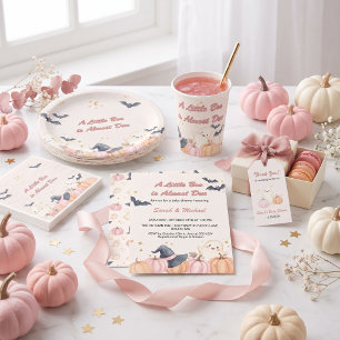 Pastel Roze Little Boo Halloween Boeken voor Baby Informatiekaartje