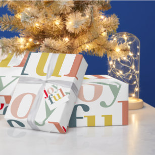 Moderne, kleurrijke feestelijke feestdag cadeaupapier