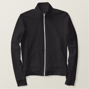 Zwart Fleece jogger jacket met rits