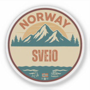 Sveio, Noorwegen Norway Sticker