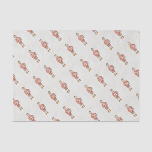 Sven met Dala Horse en Chisel Tissuepapier (Voorkant)