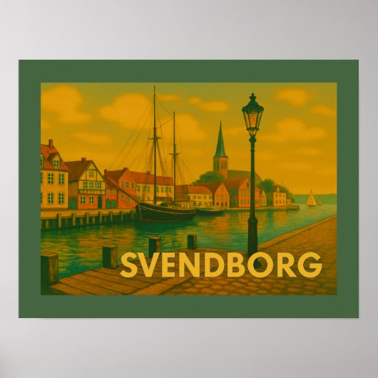Svendborg Denemarken Kasteel Poster (Voorkant)