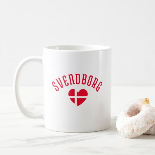 SVENDBORG Denmark Heart Koffiemok (Met donut)