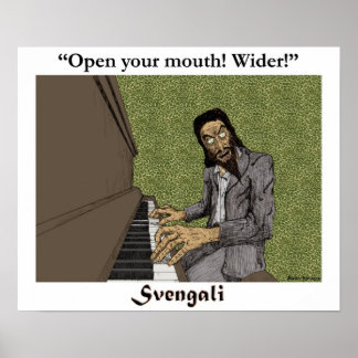 Svengali op de piano poster