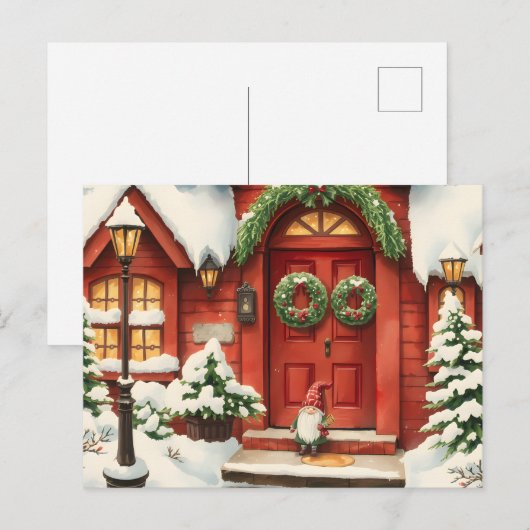 Svensk tomte. Jul kort Briefkaart (Voorkant / Achterkant)