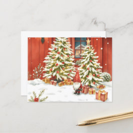 Svensk tomte. Jul kort Briefkaart