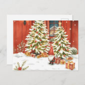 Svensk tomte. Jul kort Briefkaart (Voorkant / Achterkant)