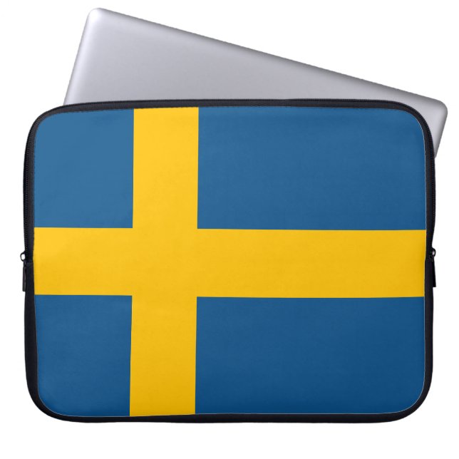 Svenska flaggan laptop sleeve (Voorkant)