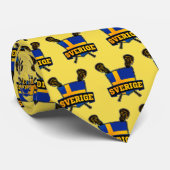Svenska Swedish Lacrosse Flag Stropdas (Opgerold)
