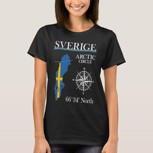 Sverige Arctic Circle  Adventure  Sweden Swedish F T-shirt (Voorkant)