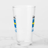 Sverige en Zweedse Vlag Gepersonaliseerd Glas (Links)