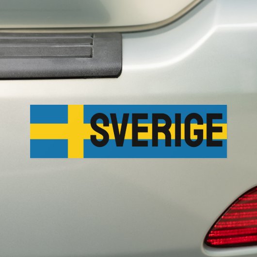 Sverige Flag Bumpersticker (Op auto)