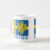 Sverige Flag Koffiemok (Voorkant links)