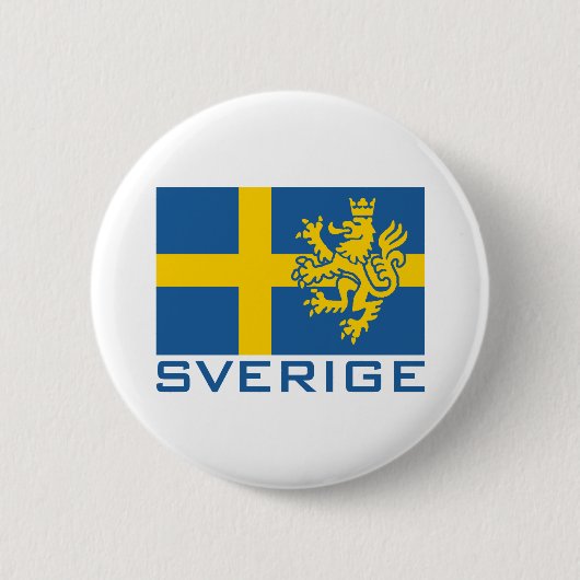 Sverige Flag Ronde Button 5,7 Cm (Voorkant)