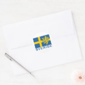 Sverige Flag Ronde Sticker (Envelop)