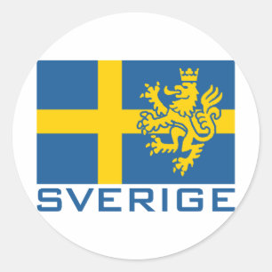 Sverige Flag Ronde Sticker
