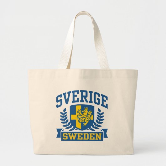 Sverige Grote Tote Bag (Voorkant)