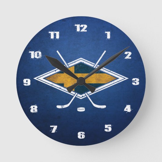 Sverige Ishockey Swedish Ice Hockey Clock Ronde Klok (Voorkant)