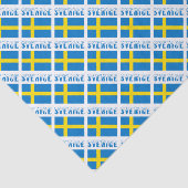 Sverige och Svenska Flagga i form av Tegelstenar Tissuepapier (Detail)