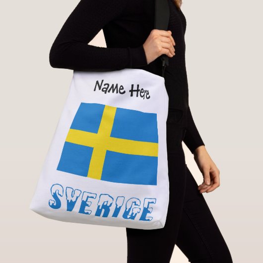 Sverige och Svenska Flagge gepersonaliseerd Crossbody Tas (Dichtbij)