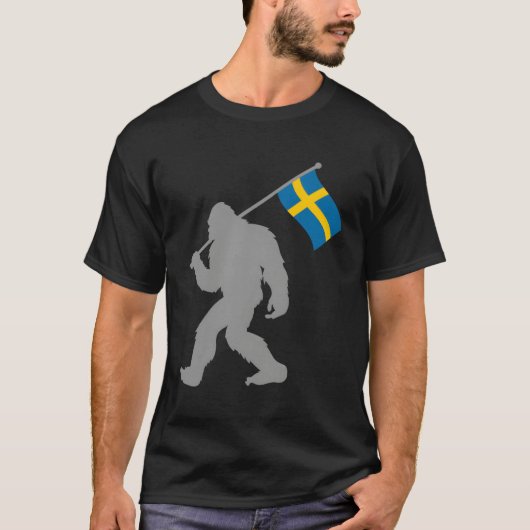 Sverige of Zweedse vlag op Zweden vlag T-shirt (Voorkant)