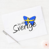 Sverige Ovale Sticker (Envelop)