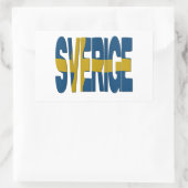 Sverige Rechthoekige Sticker (Tas)