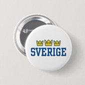 Sverige Ronde Button 5,7 Cm (Voorkant /achterkant)