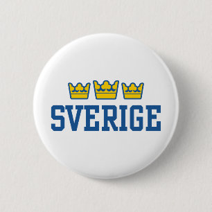 Sverige Ronde Button 5,7 Cm
