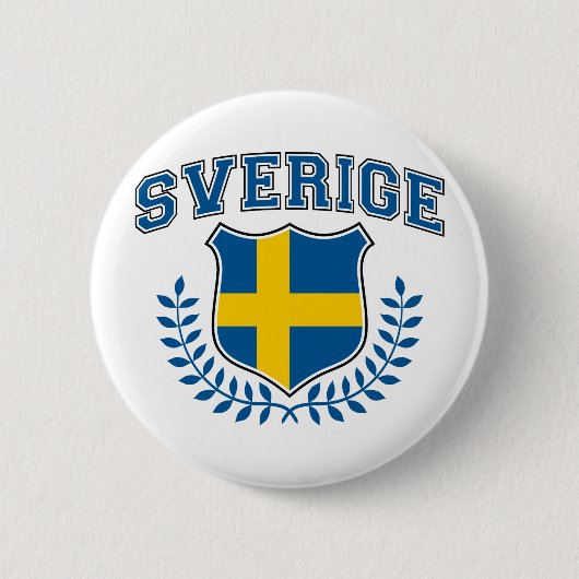 Sverige Ronde Button 5,7 Cm (Voorkant)