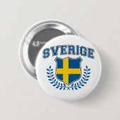 Sverige Ronde Button 5,7 Cm (Voorkant /achterkant)