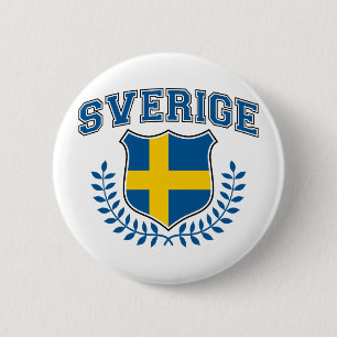 Sverige Ronde Button 5,7 Cm