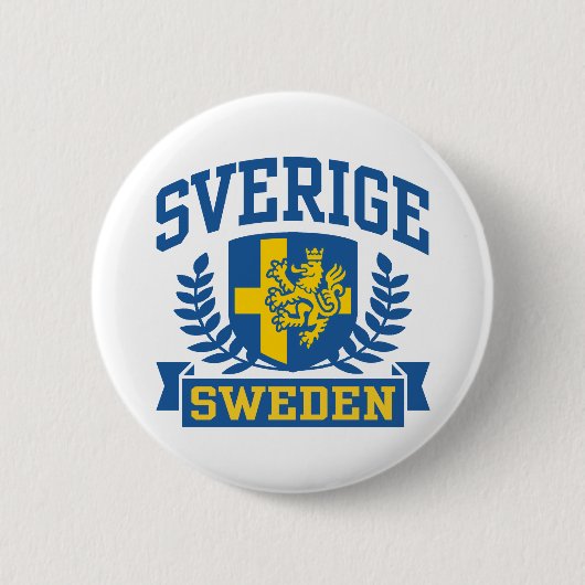 Sverige Ronde Button 5,7 Cm (Voorkant)