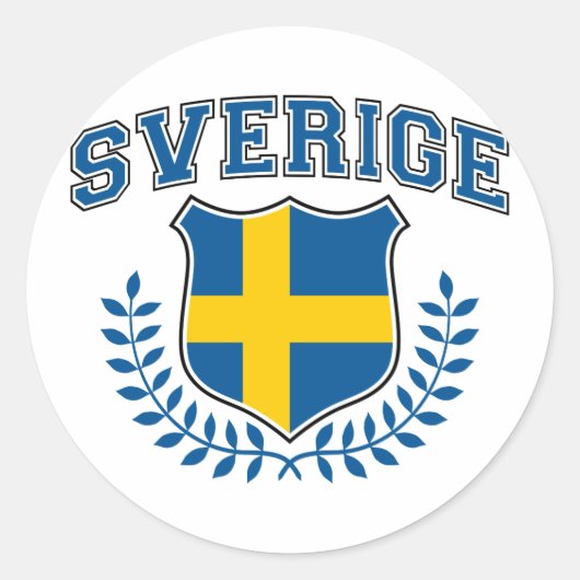 Sverige Ronde Sticker (Voorkant)
