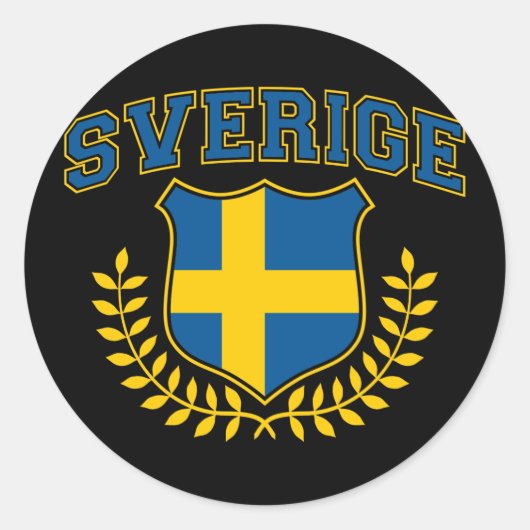 Sverige Ronde Sticker (Voorkant)