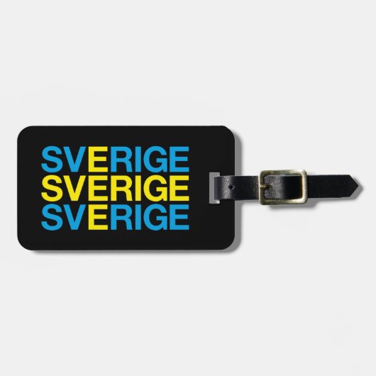 SVERIGE Vlag Bagagelabel (Voorkant horizontaal)