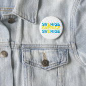 SVERIGE Vlag Ronde Button 5,7 Cm (In situ)
