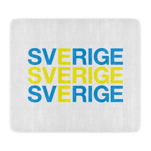 SVERIGE Vlag Snijplank (Voorkant)