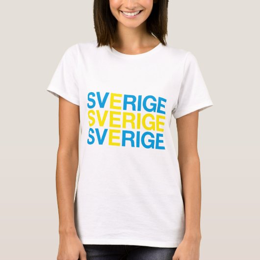 SVERIGE Vlag T-shirt (Voorkant)