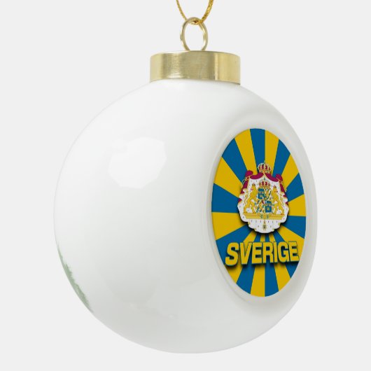 Sverige wapenlaag keramische bal ornament (Links)