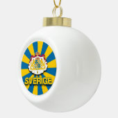 Sverige wapenlaag keramische bal ornament (Rechts)