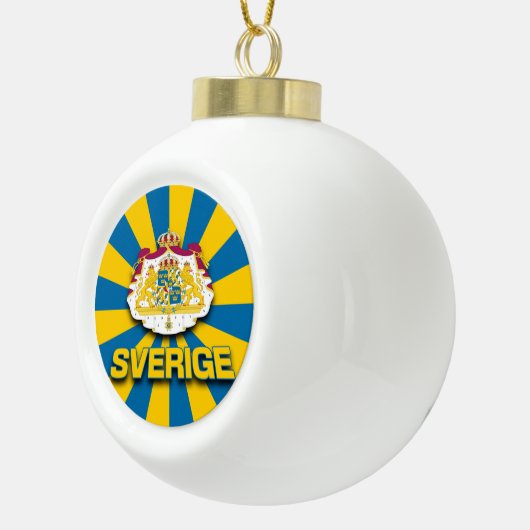 Sverige wapenlaag keramische bal ornament (Rechts)