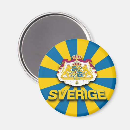 Sverige wapenlaag magneet (Voorkant / Achterkant)